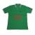 Spell color 200g dark green cotton linen grey collar short sleeve POLO shirts multicolor printing