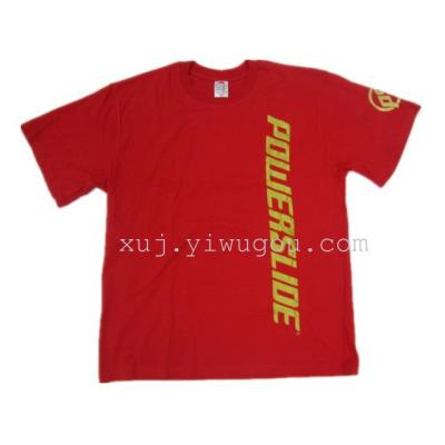 230g big red crew neck cotton boutique hot stamping printing tee shirts