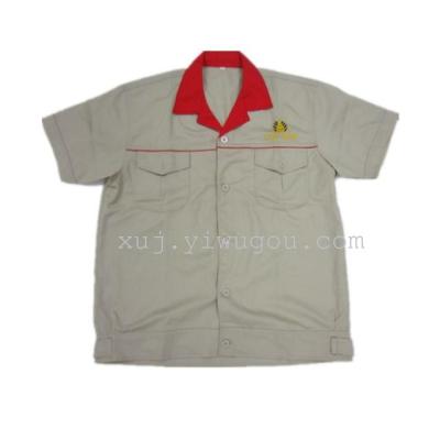 Fine Twill polyester/cotton mixed colors for summer clothes pockets short sleeve Workwear jackets