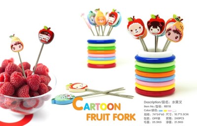 Fruit fork cartoon fruit fruit fork stainless steel fork RB118