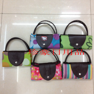 Collapsible printed shopping bags, handbag, bag
