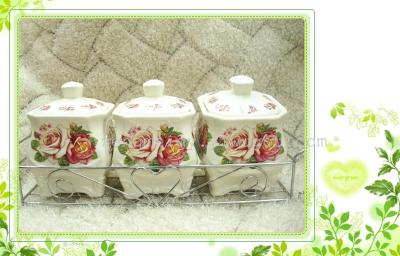 3 canister of sugar tank decorations candy fruit tea canister kitchen supplies and gifts wholesale