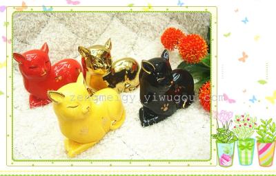 Kittens new animal ornaments color glaze decoration the creative decorations home decoration crafts wholesale