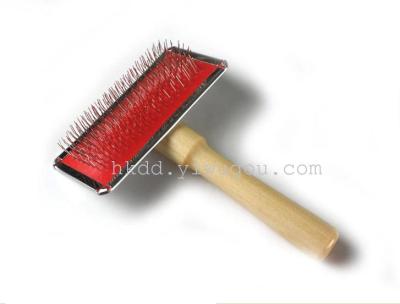 Pet supplies dog comb comb pins with wooden handle comb brush small hair comb