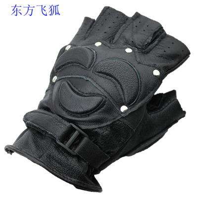 Men's sport black faux leather boxing gloves for protection (rivet), four styles
