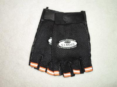 Men's leather mesh half-finger exercise in spring and summer gloves