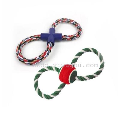Cotton rope pet chew toy cast toys environmentally friendly non-toxic pet supplies 8 dribbling molar