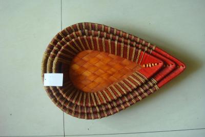 Three-Piece Handmade Bread Basket Storage Basket Flower Basket/Gift Basket Fruit Plate/Household Supplies