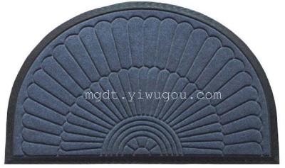 Shida Rubber Brushed Side Embossed Semicircle 50*80 Floor Mat