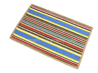 Shida Color Stripes Door Mat Wear-Resistant Dust Removal Moisture Absorption Non-Slip Foot Mat Home Bedroom Doormat 34*54