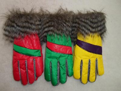 Ladies casual warm fangyubu fur fashion glove