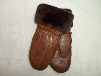 Spell leather Sheepskin leather men and women confined to the warm leather gloves