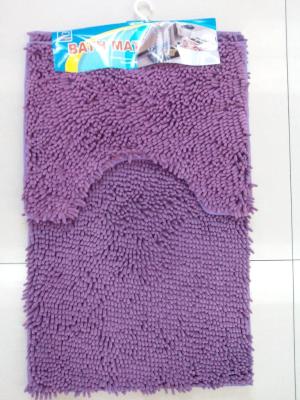 Microfiber chenille twin set of water-absorbing mats