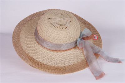 Korean ladies summer Hat bow Asakusa simple new collapsible ladies Beach Hat