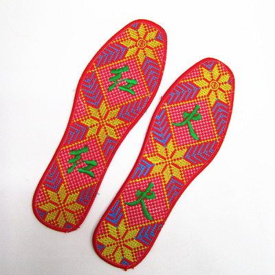Factory direct embroidery insoles cross stitch insoles