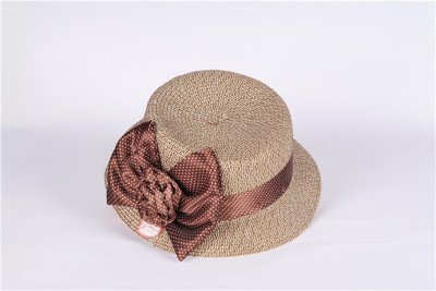 New Korean curling shade in spring and summer child Lady straw hat flanging domed straw Beach hats