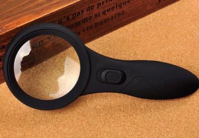 Upscale scrub 10 times lamp yanchao handheld HD optical old newspaper reading Magnifier magnifying glass
