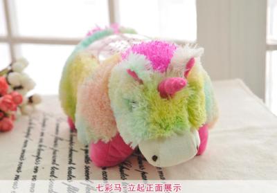 Unicorn pillow animal baby plush toys and romantic starry sky sleep lights lamp 450g
