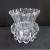 "Factory direct" glass 8 cm high opening lotus pedestal glass candleholder glass vases