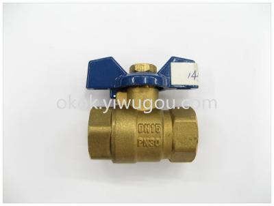 Ball valve with butterfly handle Male x Male 1/2 3/4 1" 