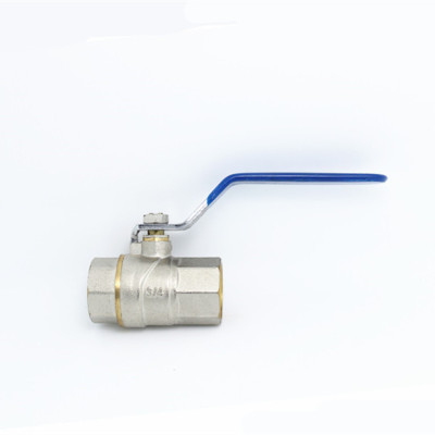 Long handle nickel plated copper ball valve