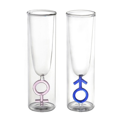 Men and women couples couples double-layer glass the glass male and female couples creative glasses