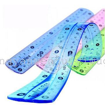 Super soft foot Straightedge student stationery tape bendable ruler easily broken ruler