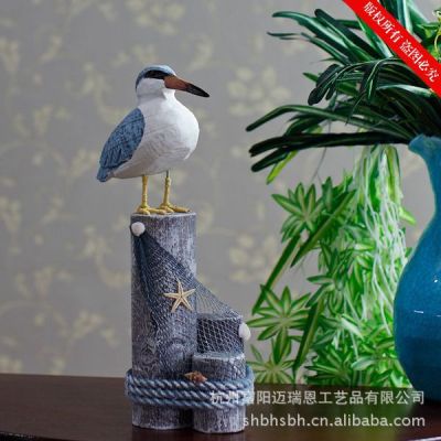 Sea Bird Mediterranean Home Decoration Wooden Crafts Wood Decoration MA10800