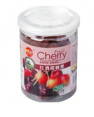 Malaysia imported snacks, fashion classic, red cherry, 210g/ tank