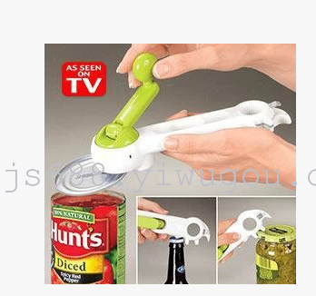 TV new 8-in-1 can opener, multi-functional bottle opener, knife grinder, grind garlic