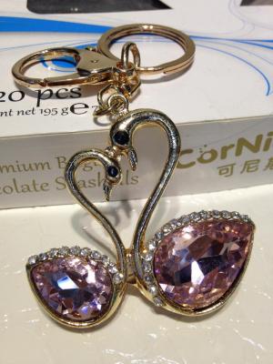Swan boutique key chain water hammer key point diamond fashion key chain car key chain bag pendant