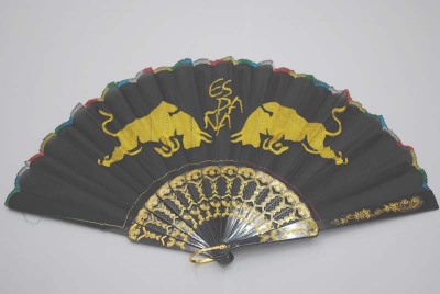 Manufacturers selling plastic black embroidered fan Spain bullfighting fan gift advertising