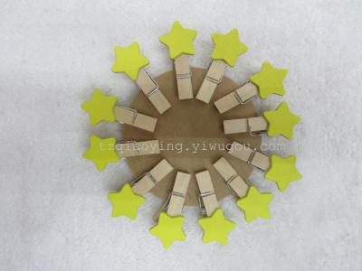 "Factory direct" cartoon wood wooden wood clip/Clip/clip/Star Clip
