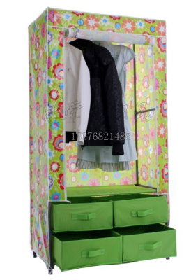 AJ-C2 Large Folding Wardrobe Simple Wardrobe Cloth Wardrobe Reinforced Combined Steel Tube Wardrobe