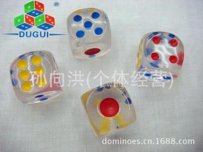 Transparent dice, digital shuai dice cup crystal sieves, mahjong dice, game accessories dice