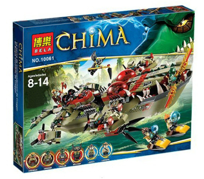 Bole Red Horse series assembled fighter command ship children's educational toys, LEGO crocodiles (10061)