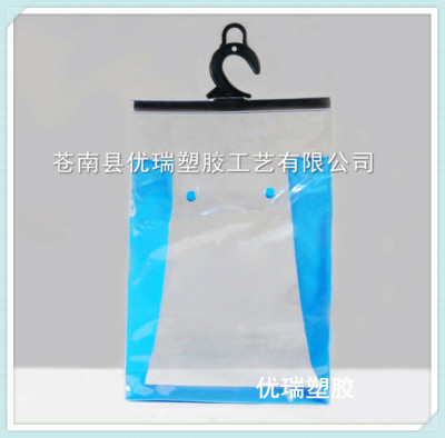 Clear PVC clothing bag PVC hooks bag