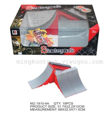 Alloy alloy skateboard toy series model 1810-4A