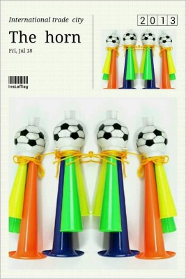 Colorful soccer horns