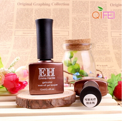 EH special Nail Polish plastic Disposable seal adhesive ultra bright yellow without cracking nails
