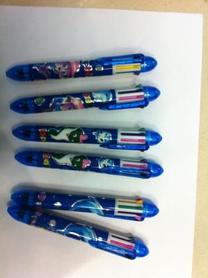 2014 Factory Hot Sale Eight-Color Side Jump Ballpoint Pen Factory Direct Sales