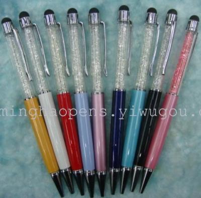 2016 all metal crystal pen copper fittings crystal pen metal pen