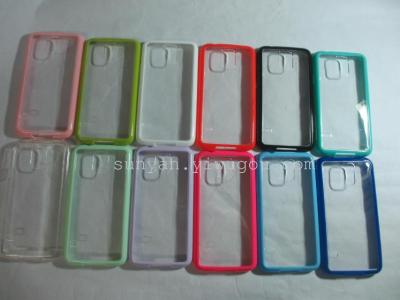 Factory direct Samsung S5 transparent TPU PC all in one mobile phone shell phone case