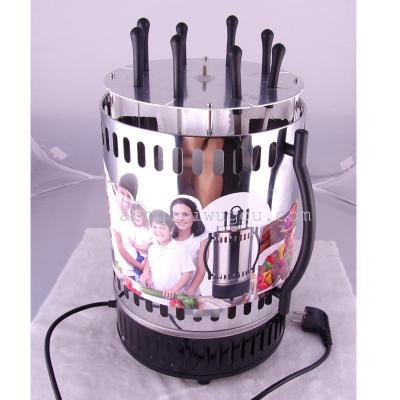 Manufacturers supply 8 skewers barbecue rotating stainless steel barbecue far-infrared energy-efficient BBQ Grill