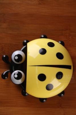 Creative Ladybug toothpaste toothbrush holder toothbrush holder toothbrush holder cartoon powerful cupule toothbrush holder