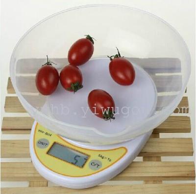 【B04】 with a bowl of kitchen scale small electronic kitchen scale small scale 5kg accuracy 1g