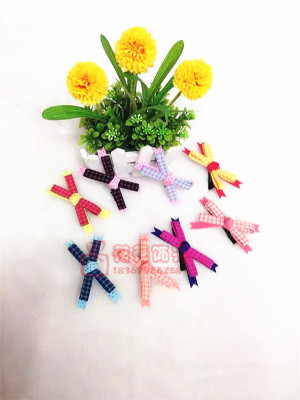 Korean version of edge grip bow fabric fringe clips