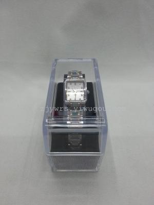 PS plastic Crystal flip 4.8*9.7*6.9CM watch box