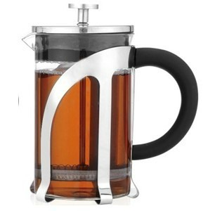 Crystal glass, thermostable stainless steel tea pot coffee pot tea infuser