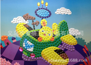 EVA children's handmade 11-color mosaic adhesive stickers of cartoon animal stickers and cheap